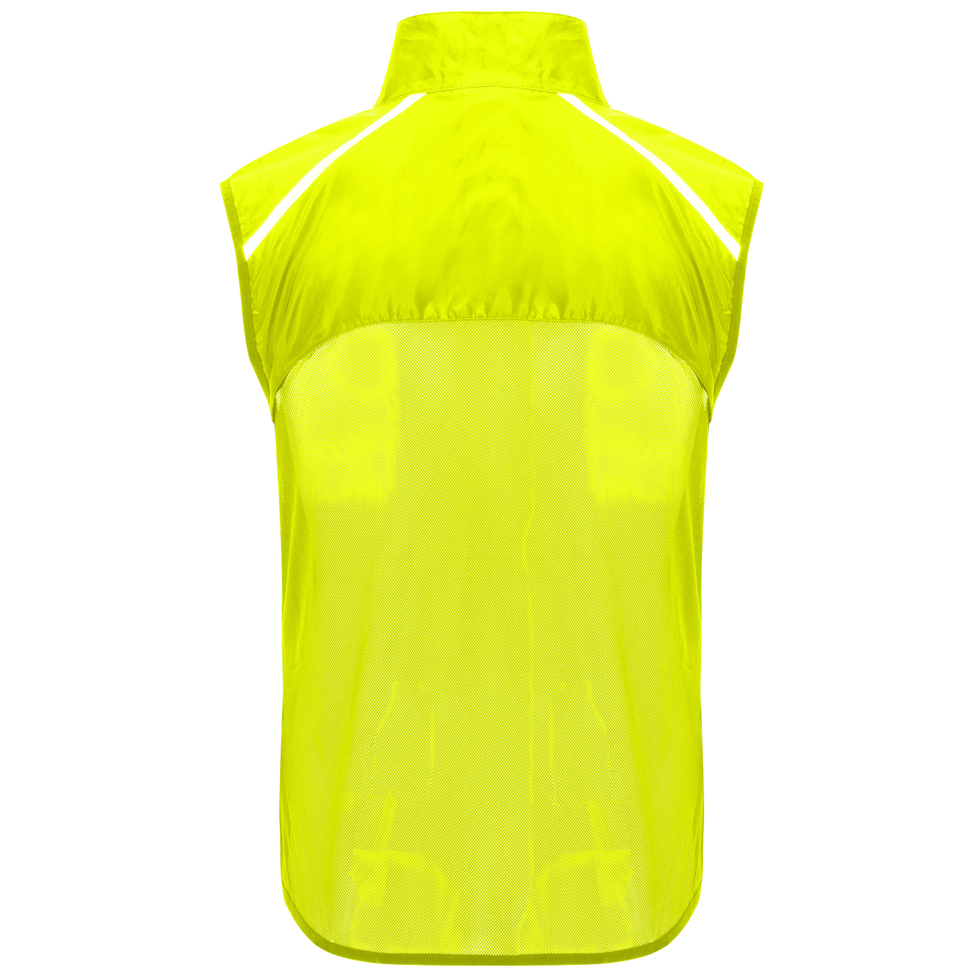 Custom Branded Hi-Viz Windproof Run Gilet Vests Royal Fluro Yellow