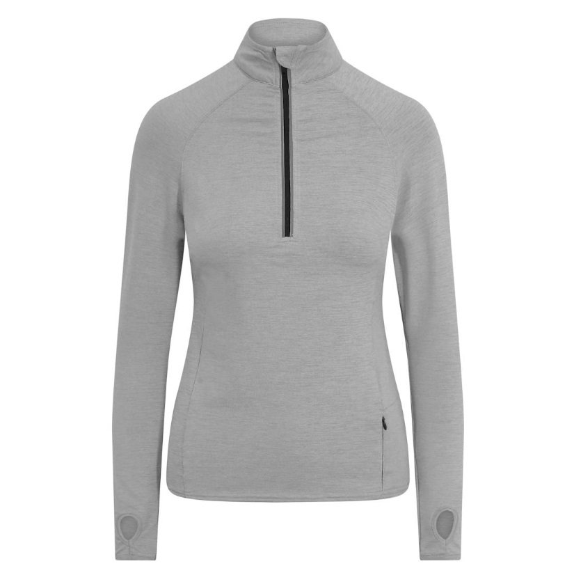 Custom Printed COOL Reflect FLEX Half-Zip Sweats Heather Grey