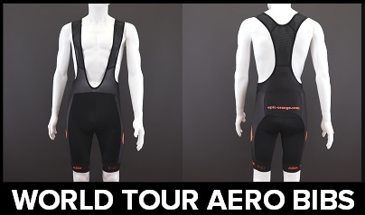 Custom Printed World Tour Aero Pro Cycle Bib Shorts