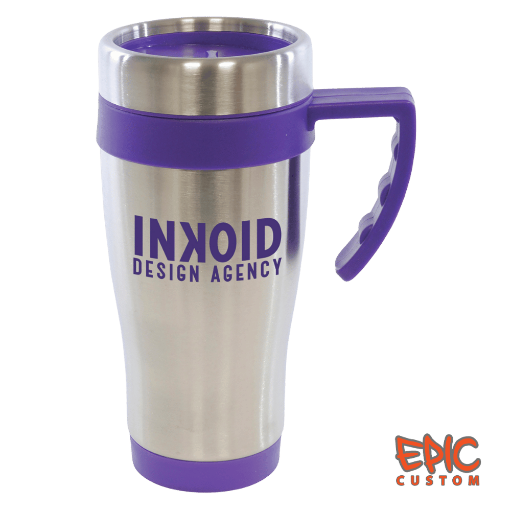 Epic Origins Stainless Steel Travel Mugs PURPLE - Custom Printed