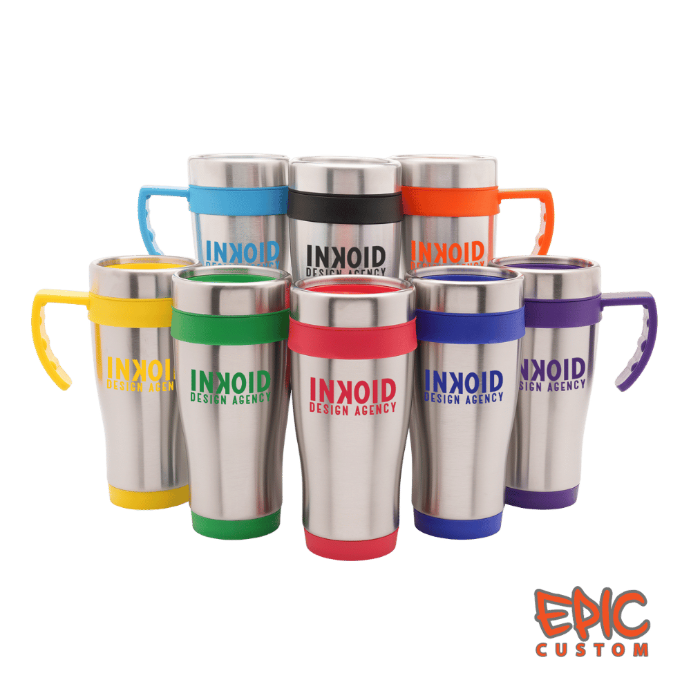 Epic Origins Stainless Steel Travel Mugs - Custom Branded
