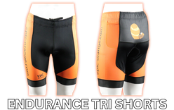 Epic Premium custom triathlon endurance shorts with high quality performance fabric for training and racing.