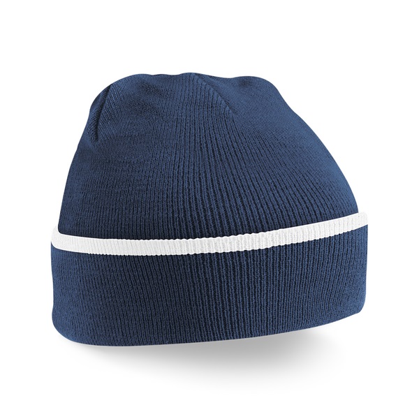 Custom Branded Teamwear Beanies French Navy-White