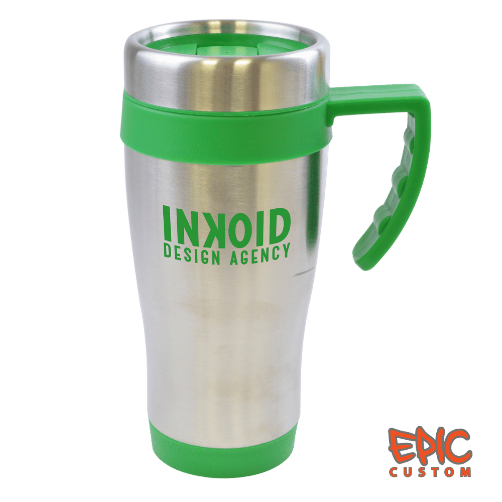 Epic Origins Stainless Steel Travel Mugs GREEN - Custom Branded