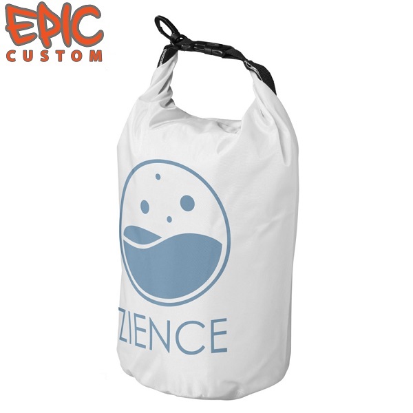 Custom Printed Dry Bags 10 litre WHITE