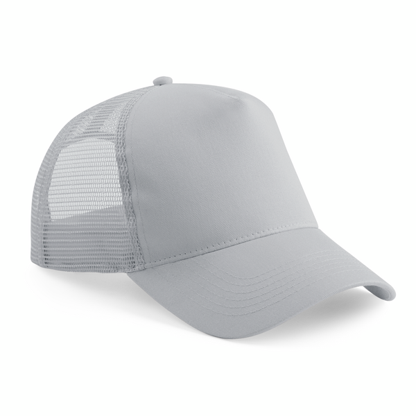 Custom Branded Trucker Caps Light Grey