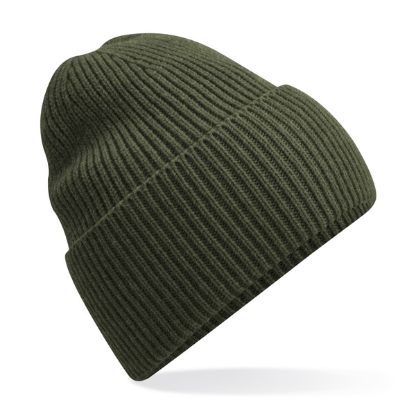 Oversized Cuffed Beanies - Olive Green