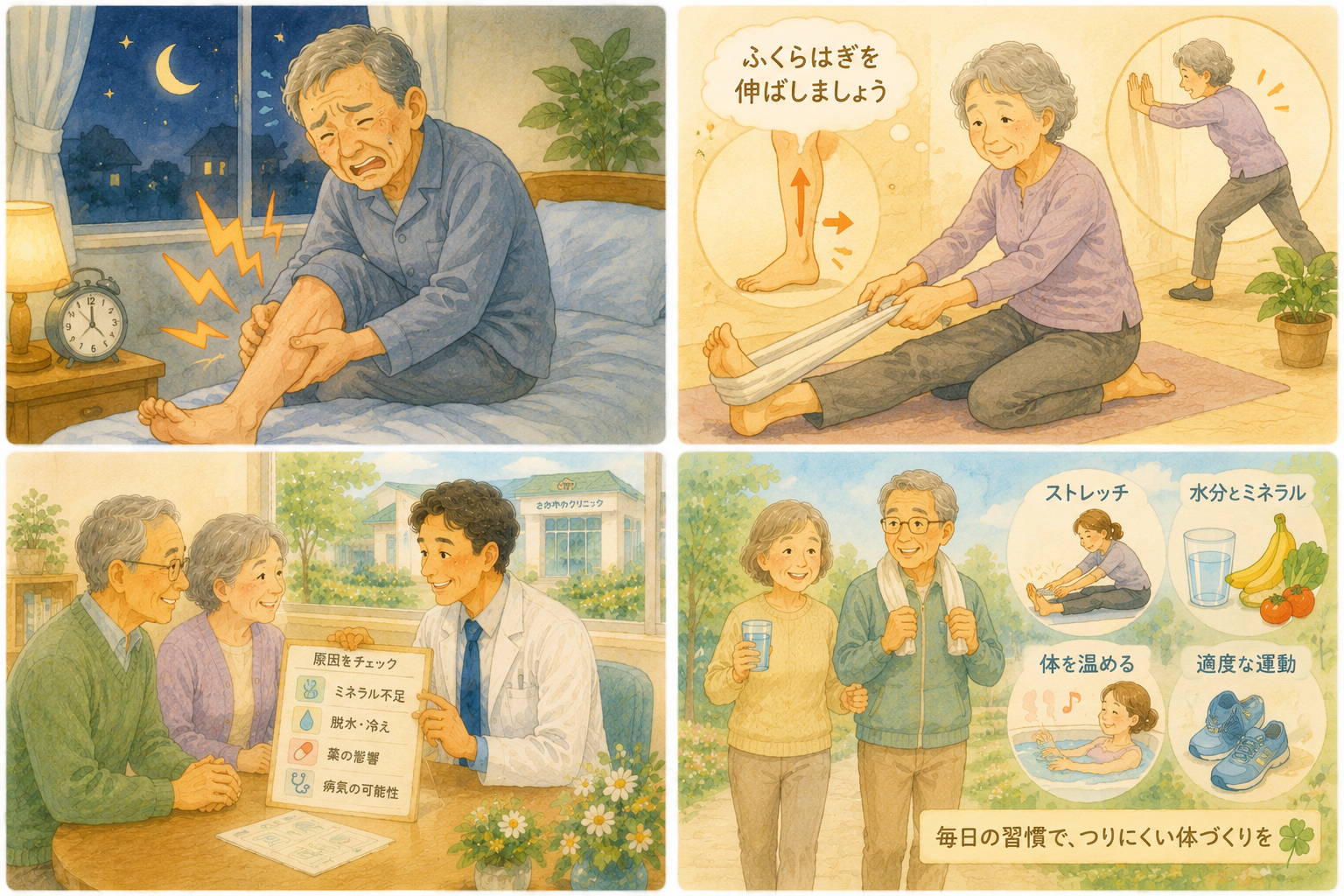 夜中に足がつる…「こむら返り」の原因と、すぐできる対処・予防法