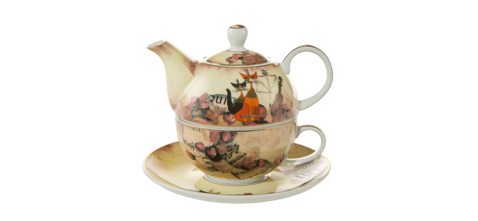 Tasse à thé Klimt le baiser avec infuseur et couvercle