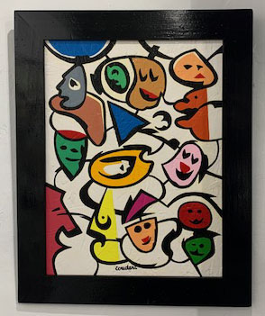 Mardi gras. Acrylique sur bois. 40 x 50 cm. Collection privée