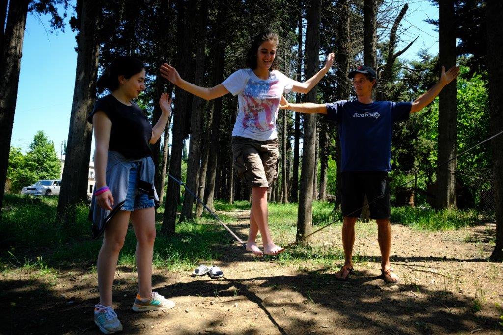 Slackline laufen mit Weltrekordhalter Friedi Kühne