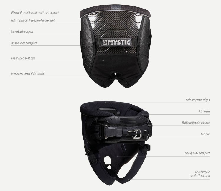 Mystic Marshall Seat Harness Black bei WindSucht im Angebot