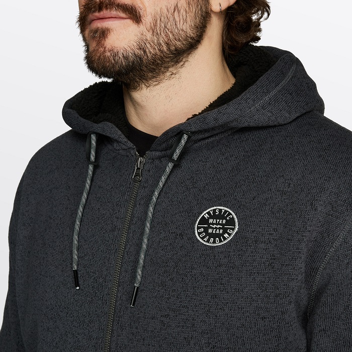 Mystic Sherpa Sweater Asphalt Melee im Sale bei WindSucht