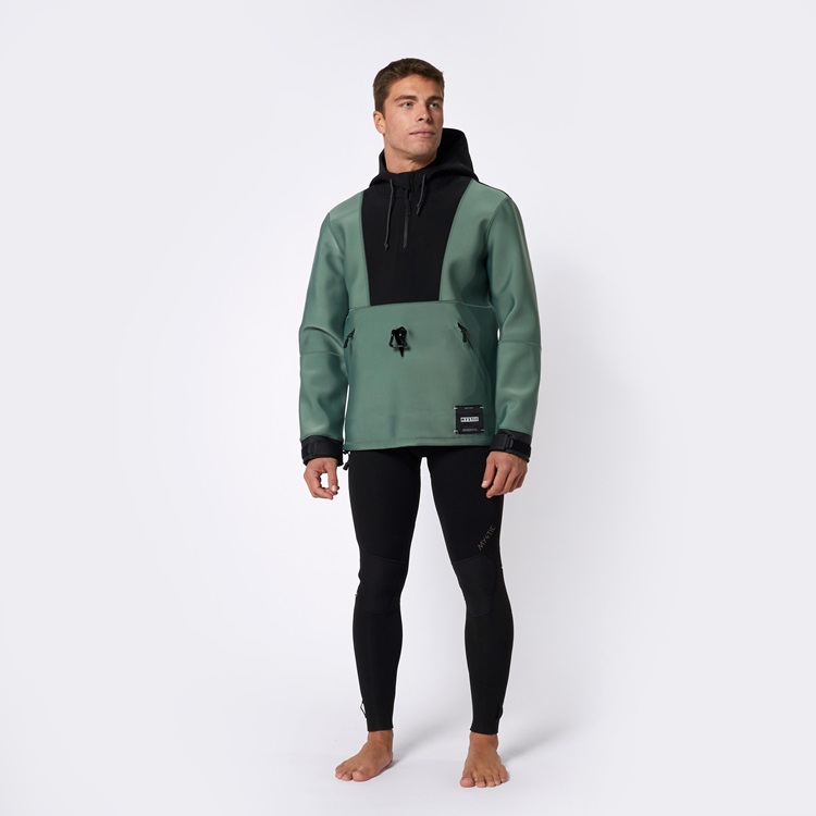 Mystic Fulmar Neoprene Hoodie 3 2mm Dark Olive bei WindSucht