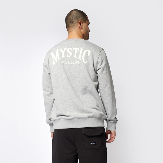 Mystic Ethos Crew Sweat Light Grey Melee bei WindSucht im SALE