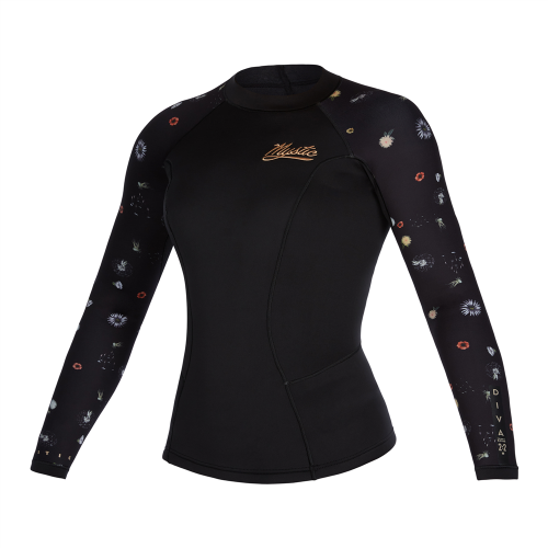 Mystic Diva L/S Vest Neoprene 2mm Women Black im Angebot bei WindSucht