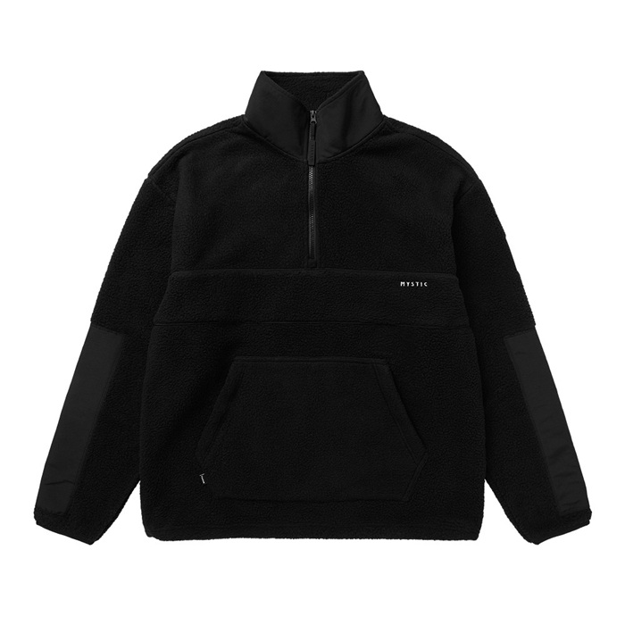 Mystic DTS Fleece Half Zip Sweat Black bei WindSucht