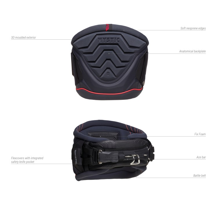 Mystic Warrior Waist Harness 2022 Black Details WindSucht