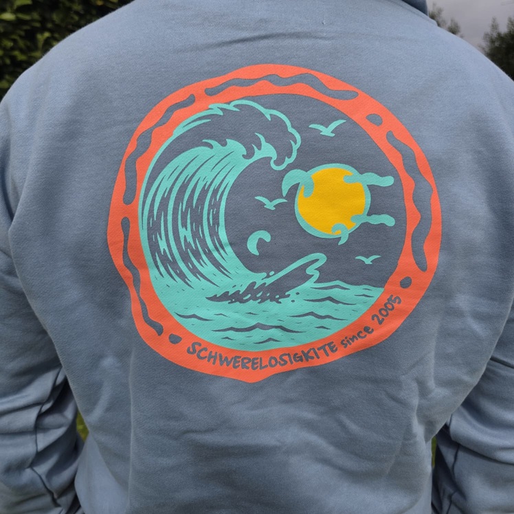 Schwerelosigkite Unisex Hoodie Wind Waves Blue bei WindSucht