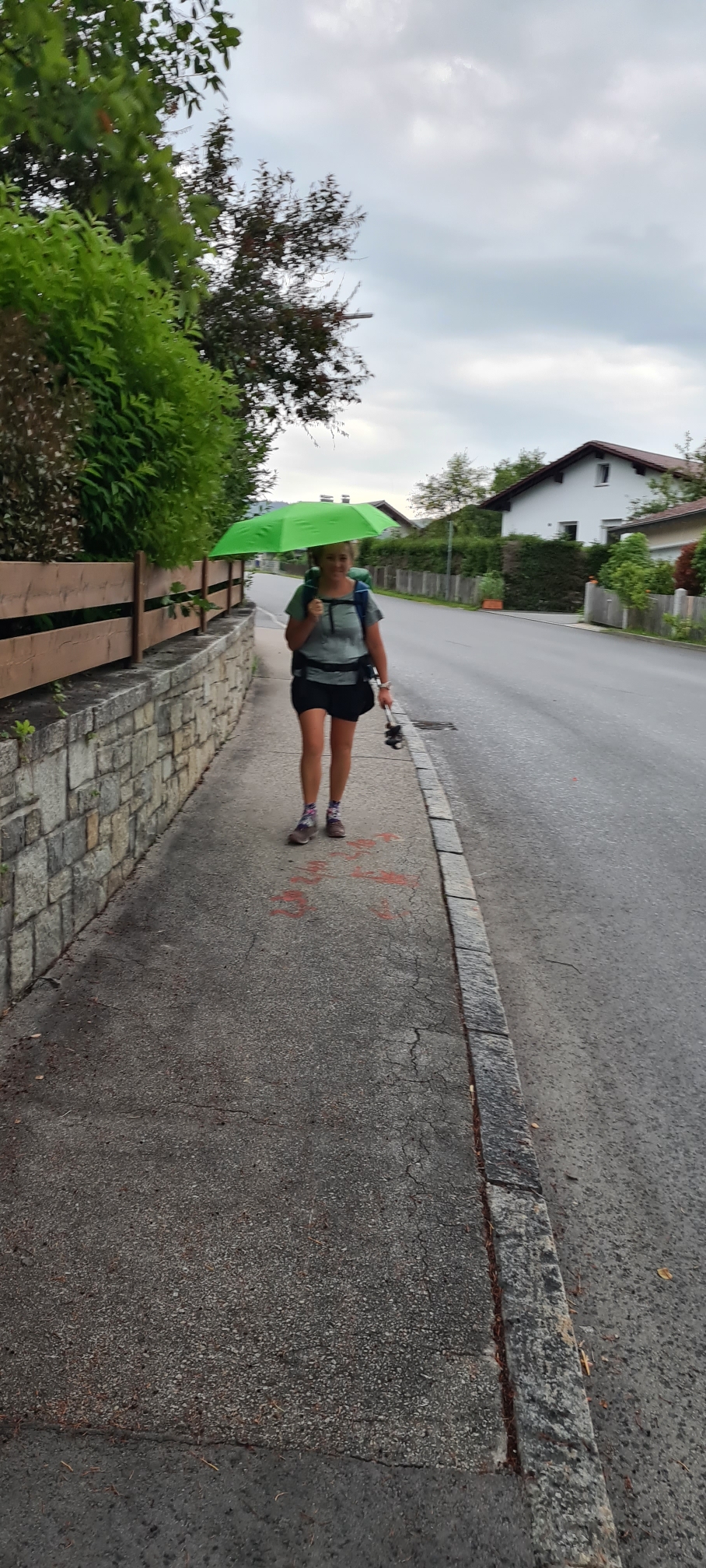Regen auf den letzten Metern 