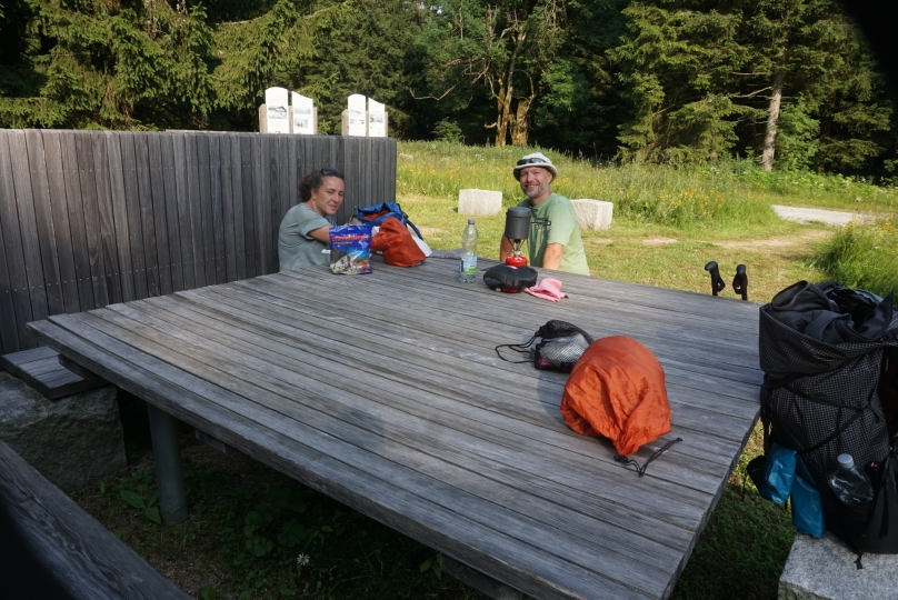 Und nun das Abendessen im Wald