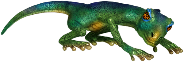 lézard- animal rampant - animaux - smiley émoticône émoji cartoon clipart illustration - artémotic
