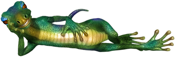 lézard- animal rampant - animaux - smiley émoticône émoji cartoon clipart illustration - artémotic