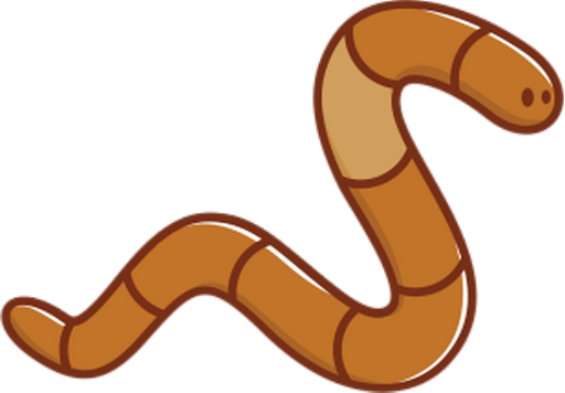 ver - animal rampant - animaux - smiley émoticône émoji cartoon clipart illustration - artémotic