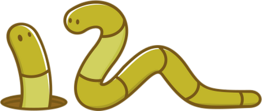 ver - animal rampant - animaux - smiley émoticône émoji cartoon clipart illustration - artémotic