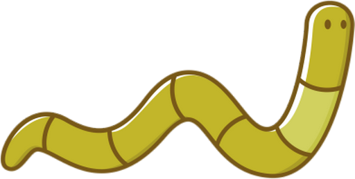 ver - animal rampant - animaux - smiley émoticône émoji cartoon clipart illustration - artémotic