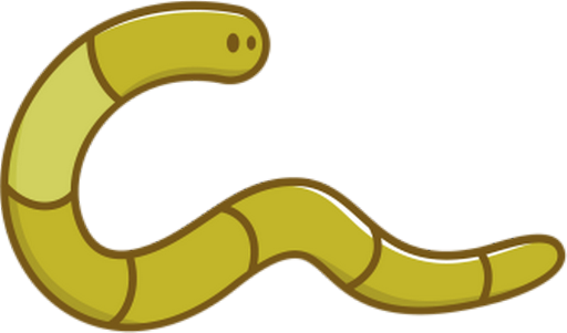 ver - animal rampant - animaux - smiley émoticône émoji cartoon clipart illustration - artémotic
