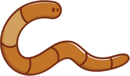 ver - animal rampant - animaux - smiley émoticône émoji cartoon clipart illustration - artémotic