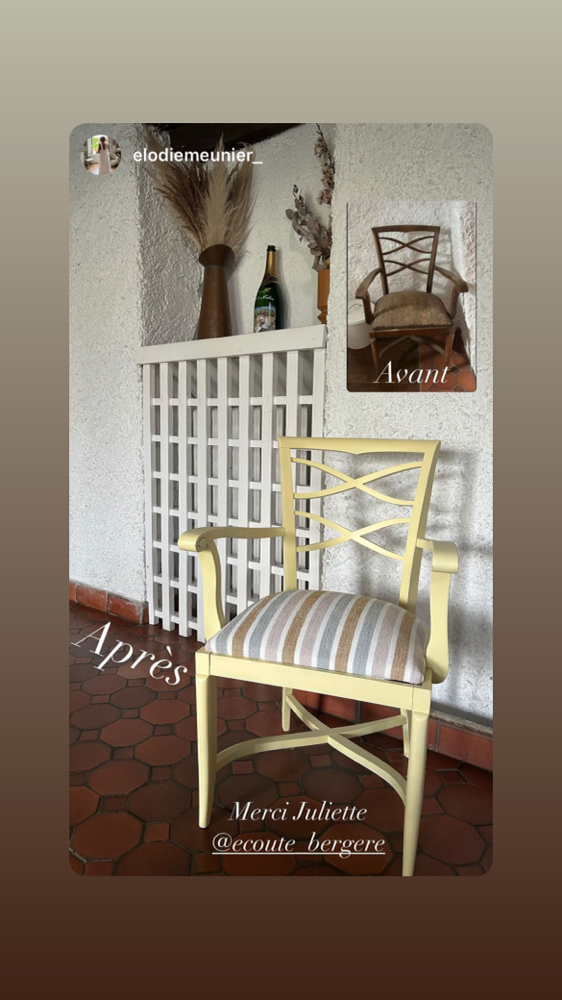 Chaise transformée Ecoute Bergère