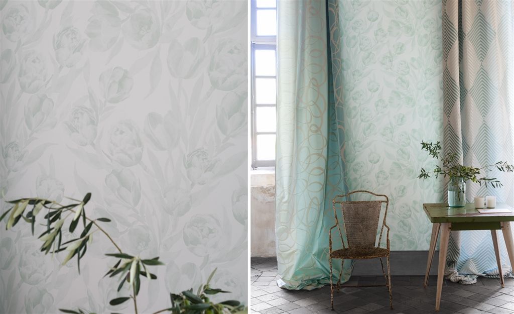 Aux rideaux céladon - Ecoute Bergère conseiller décor
