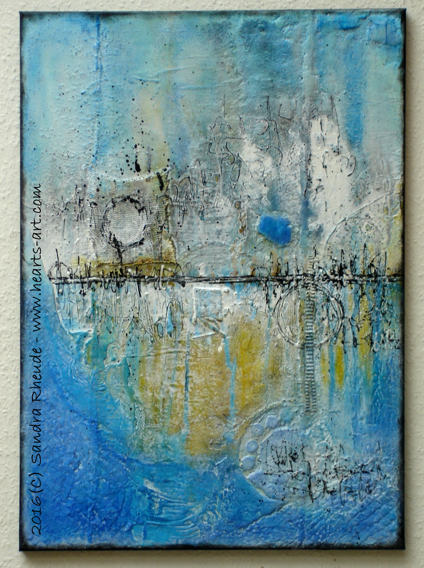 'Early Morning at the Beach' - 2016/34 - Acryl/MixedMedia auf Leinwand - 50 x 70 cm - € 290