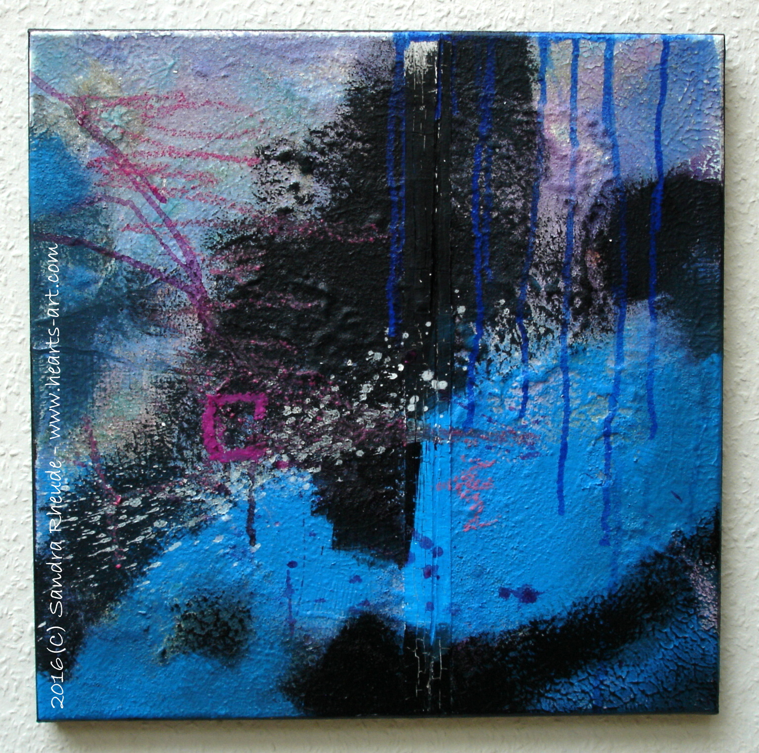 'Beyond the Blue' - 2016/28 - Acryl/MixedMedia auf Leinwand - 40 x 40 x cm - € 220