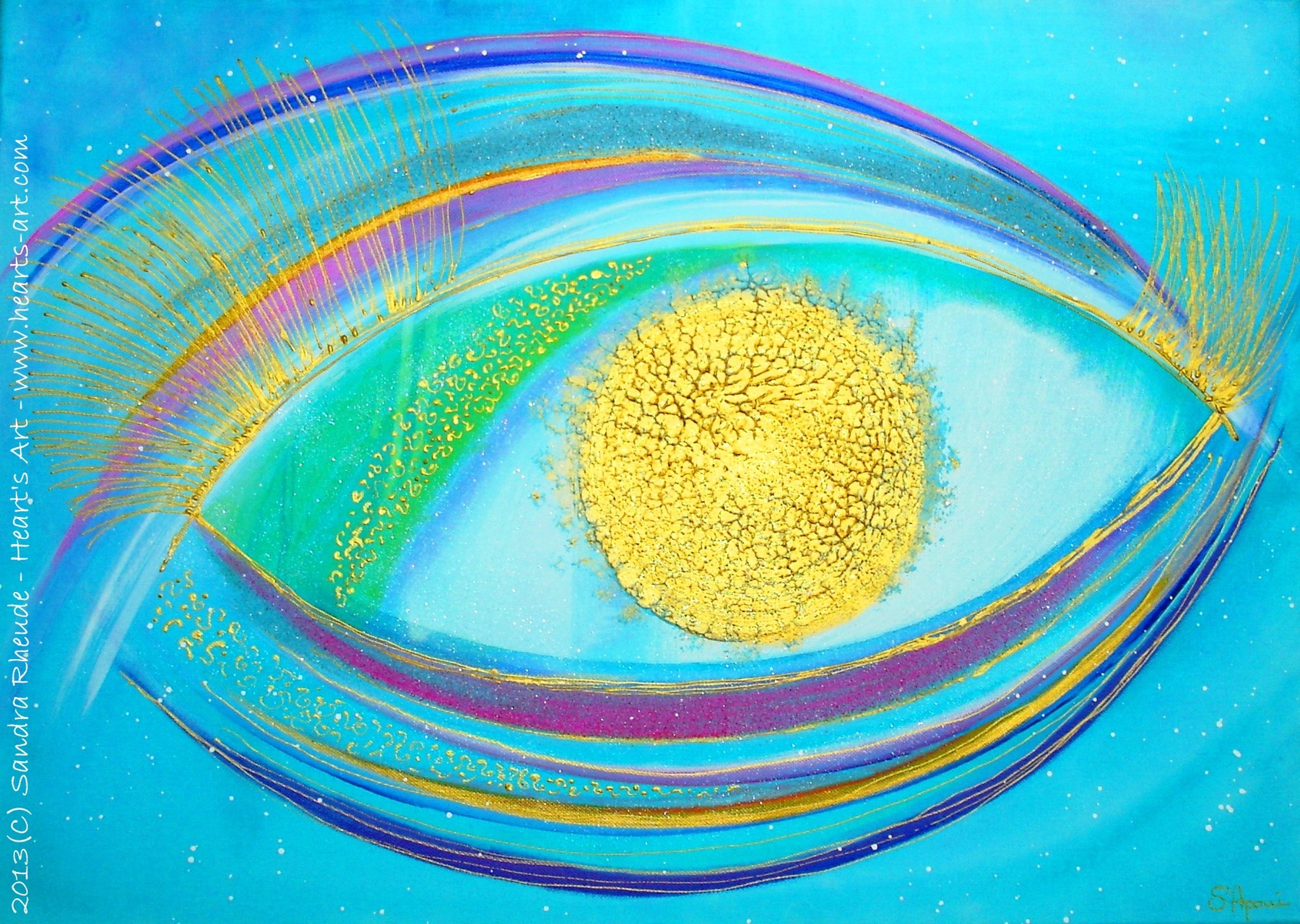 'Protecting Eye' - 2013/62 - Acryl/MixedMedia auf Leinwand - 70 x 50 cm - verkauft (Abu Dhabi)