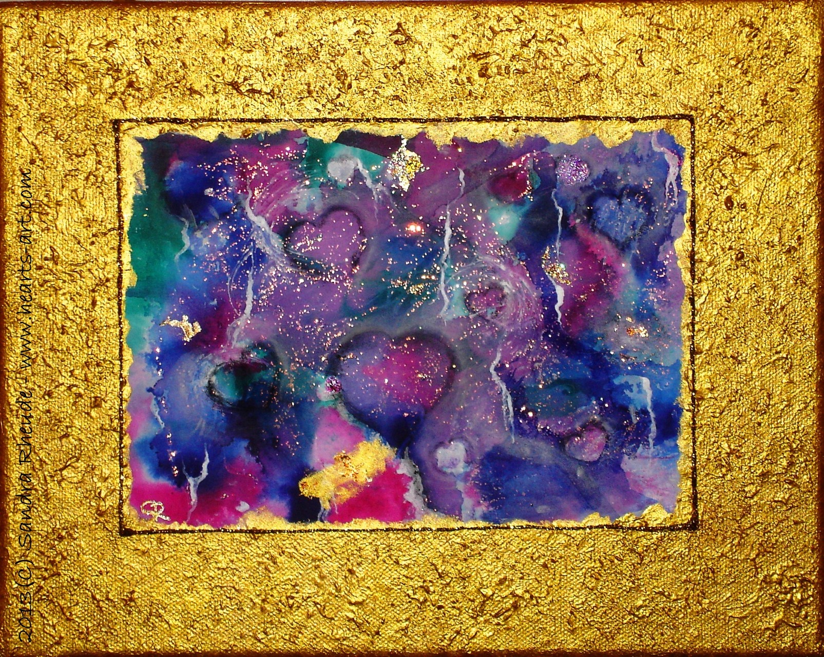 'Universe of Searching Hearts' - 2013/78 - Acryl/MixedMedia auf Leinwand - 30 x 24 cm - € 130