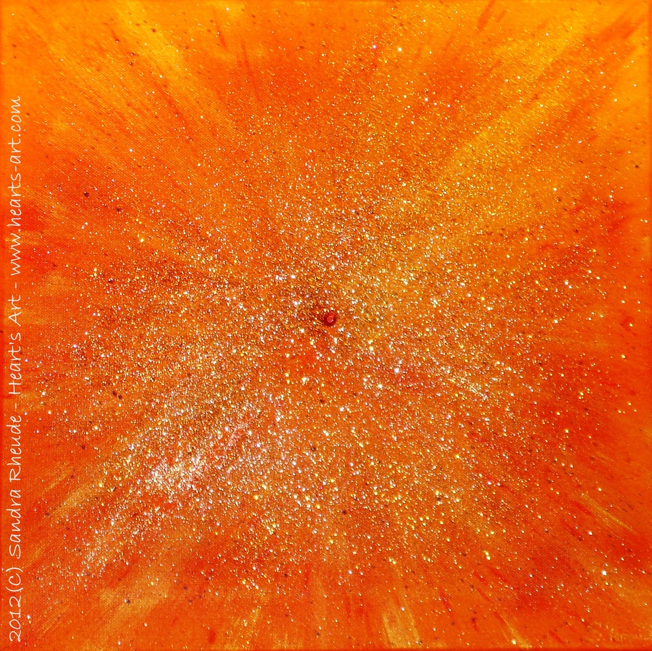 'Orange Energy' - 2012/71 - Acryl auf Leinwand - 40 x 40 cm - verkauft