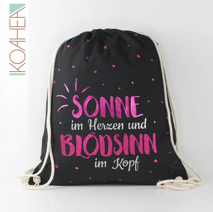 Turnbeutel Sonne Im Herzen Pink Koahea Shop