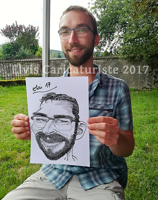 Animation caricaturiste, fête d'entreprise, Vosges