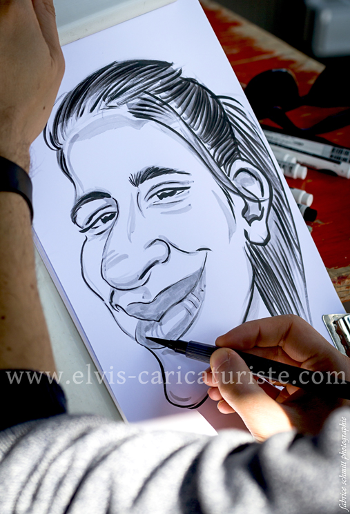 Animation caricaturiste, fête