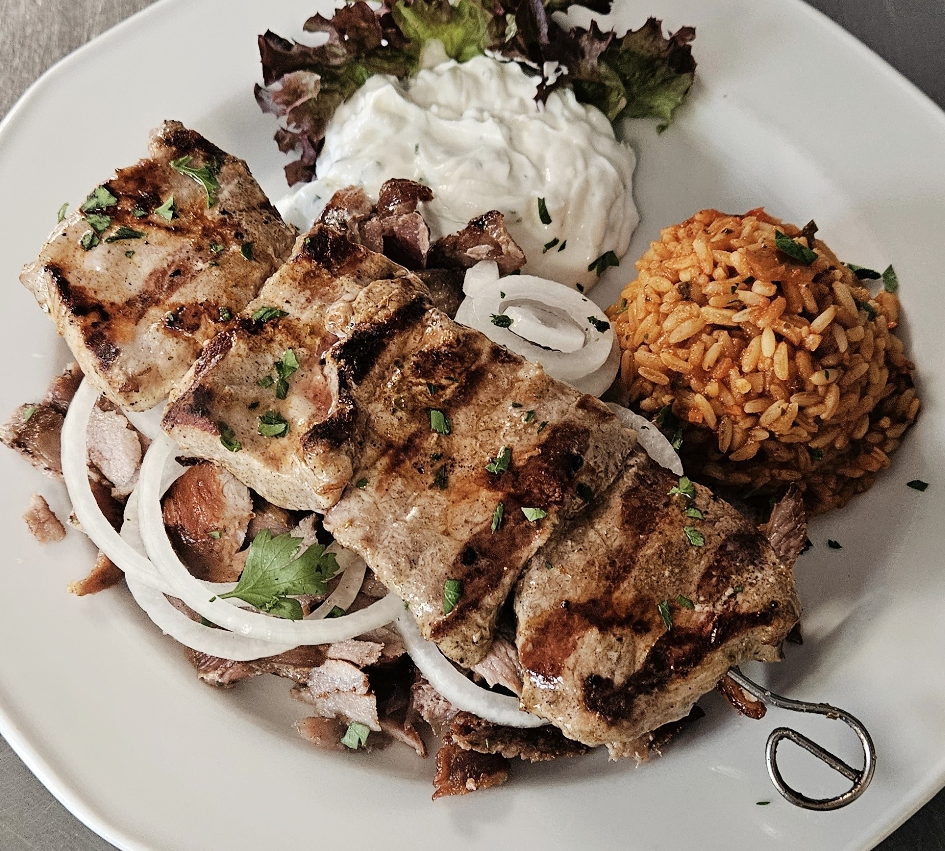 Gyros mit Souvlaki