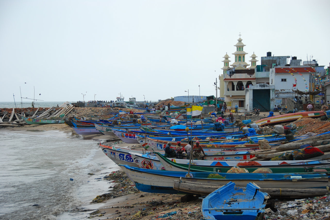 Kanyakumari 10.01.2012: Fishing Boats