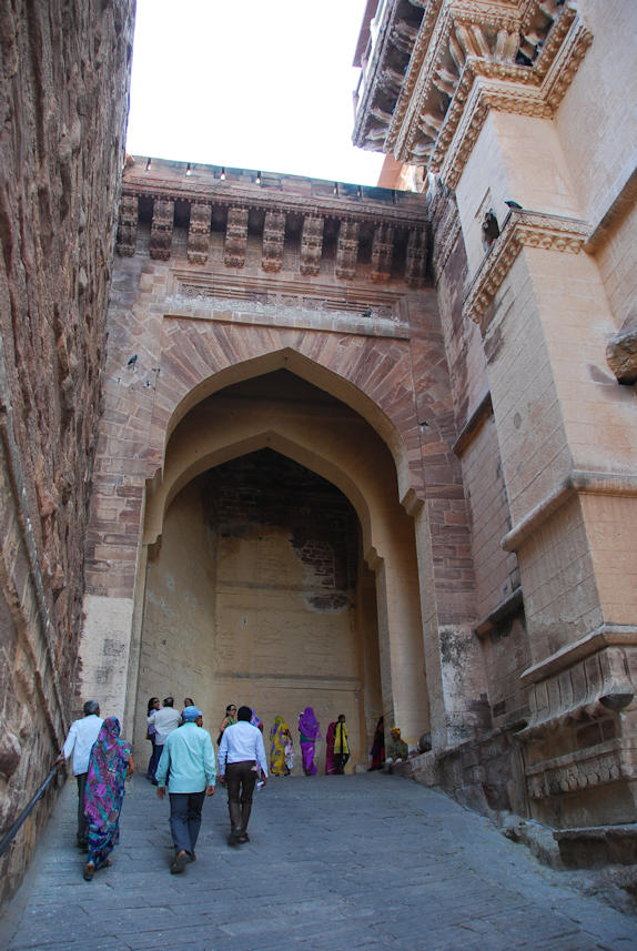 Jodhpur 13.11.2014: Loha Pol, final gate into Mehrangarh Fort.