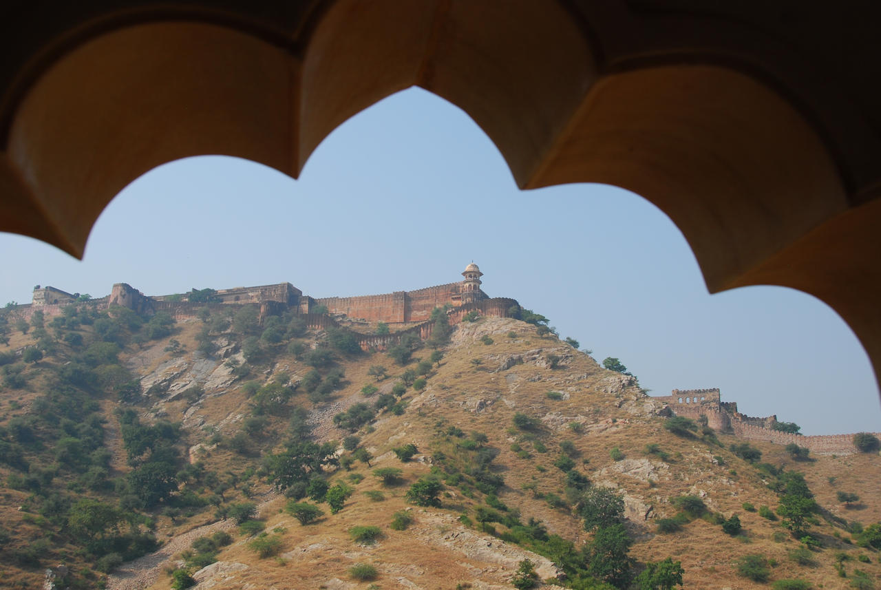 Jaipur 11.11.2014: Jaigarh Fort seen from Amber Fort.