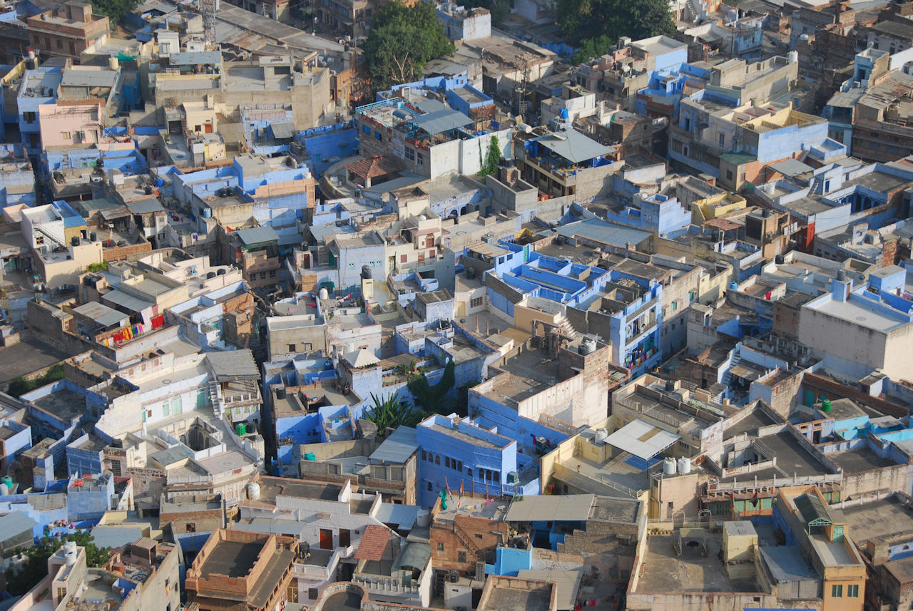 Jodhpur 13.11.2014: View of the old city from Mehrangarh Fort.