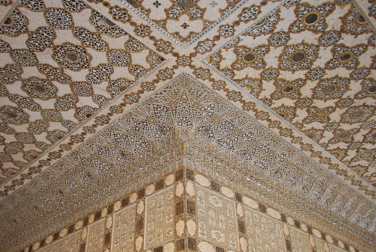 Jaipur 11.11.2014: The mirror palace is most spectacular ar candle light.