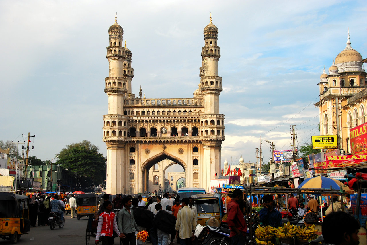 Hyderabad, 03.11.2010: Charminar, build by Mohammed Quli Qutb Shah in 1591.