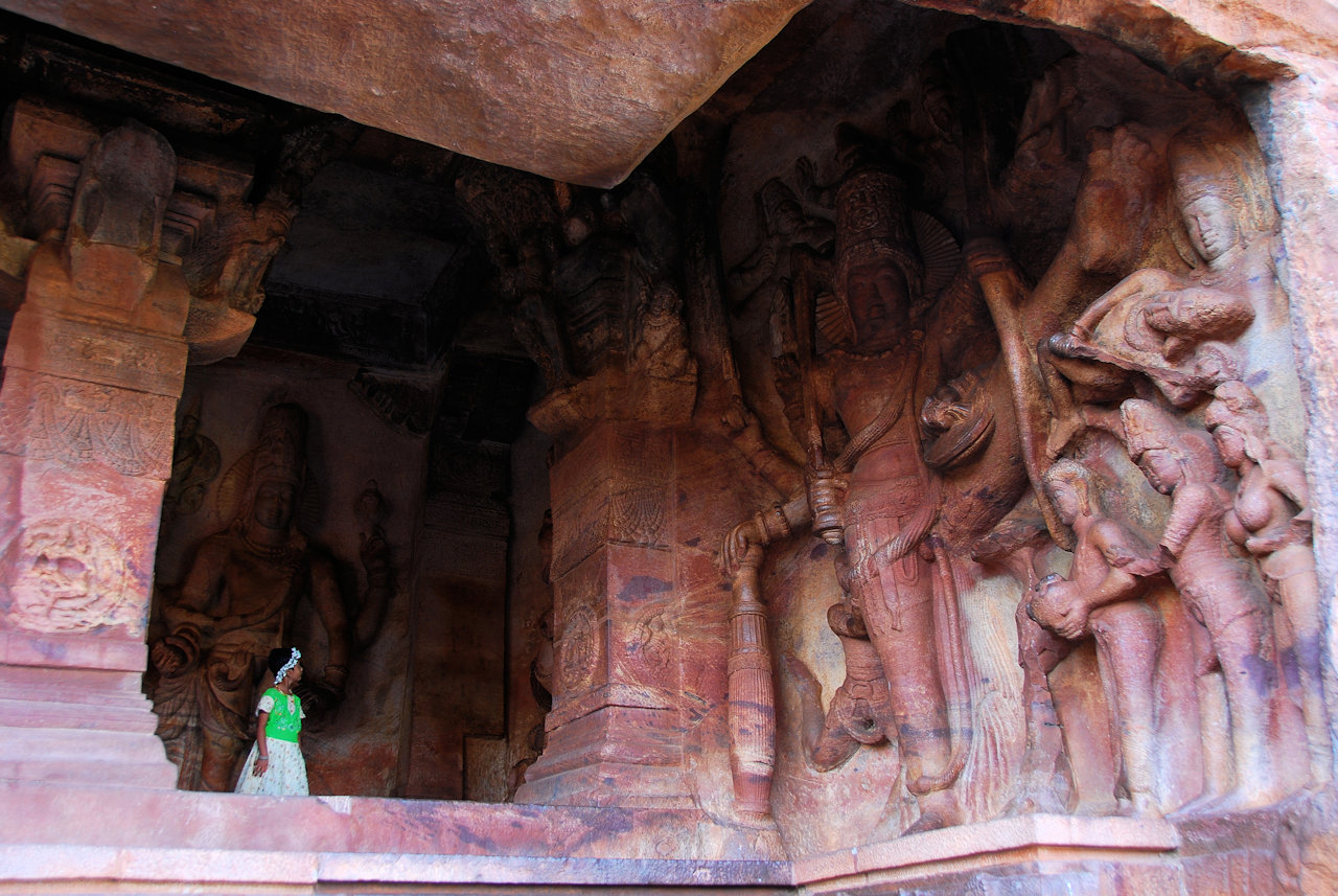 Badami, Karnataka 15.11.2010: Inside the caves.